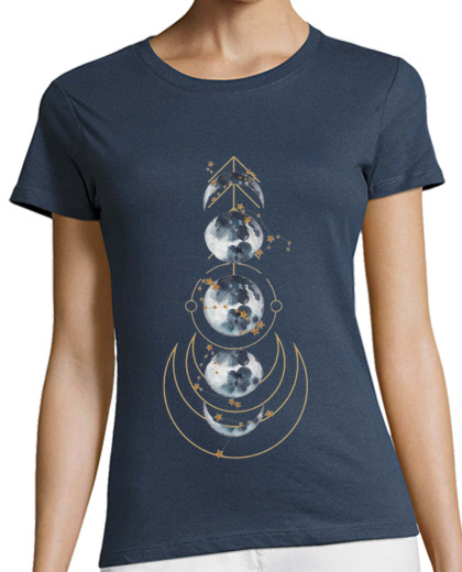 Image of phases of the moon lunar calendar boho bohemian astronomy observatory