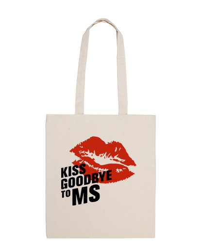 Image of kiss fabric bag goodbye to ms 100% cotton
