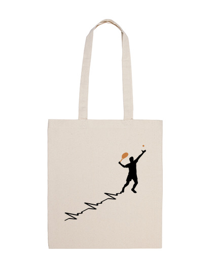 Image of tennis electrocardiogram original student bag diary tote sport