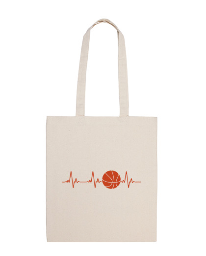 Image of basketball electrocardiogram basketball student bag diary tote to personalize