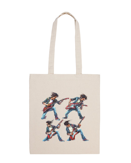Image of heavy metal hard rock guitarist bag student musician tote club band