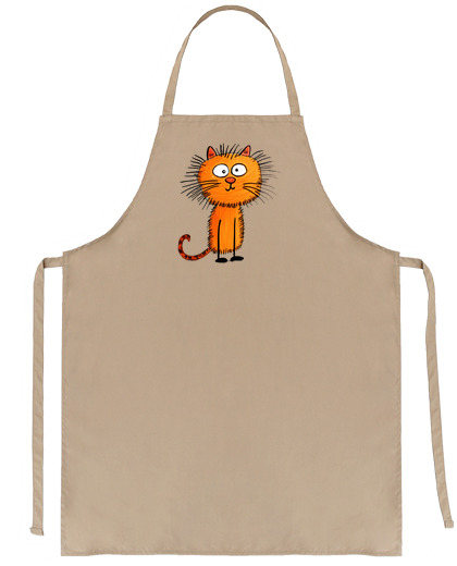 Image of ginger cat cartoon fun funny cooking best recipe mother to saleswoman waitress course