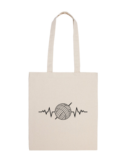 Image of crochet heartbeat model student bag diary e-reader boutique tote