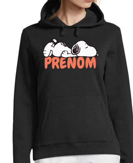 Sweat-shirt À Capuche Pour Femme Snoopy avec votre nom