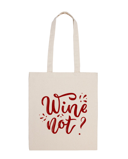 Image of wine not pun humor funny vintage student bag diary living room tote