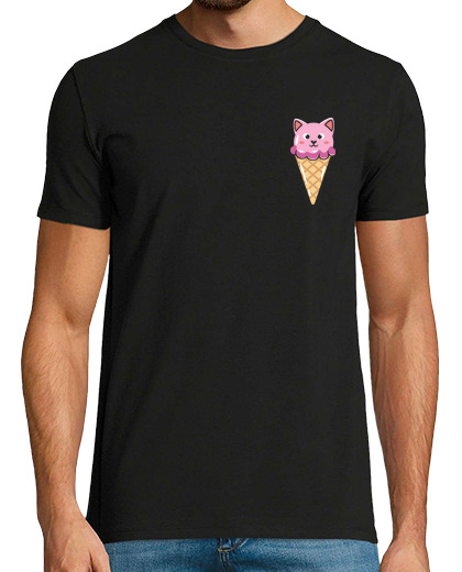 Image of cat strawberry ice cream cone logo pocket brand fashion