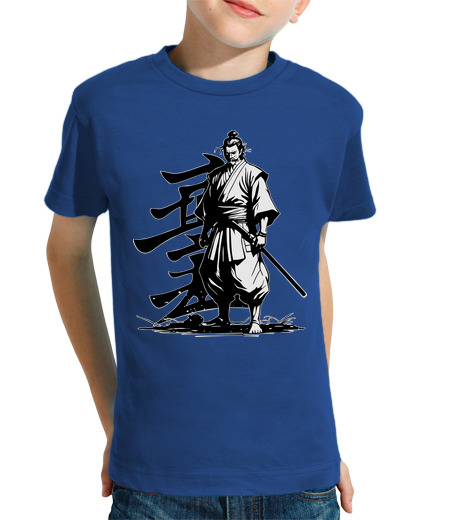 Tee Shirt Pour Enfant Manche Courte guerrier samouraï