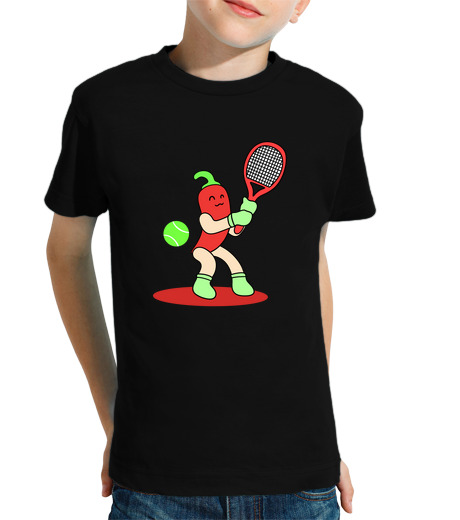 Tee Shirt Pour Enfant Manche Courte tennis de chili drôle