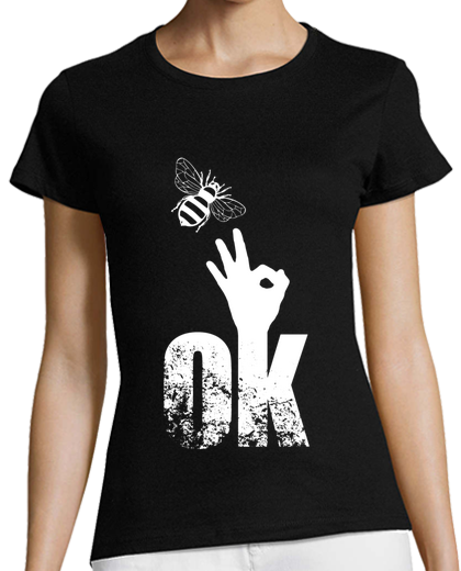Image of Bee OK Finger Up Sign Positive Attitude