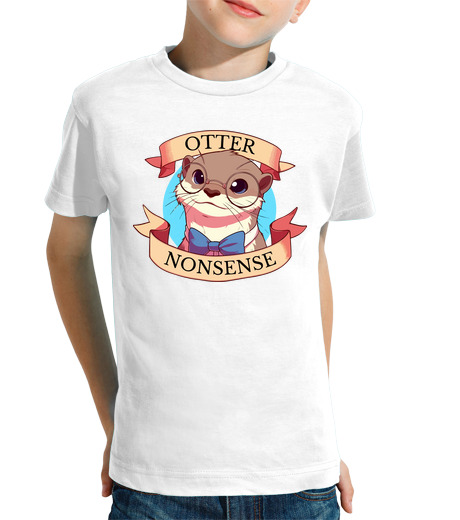 Tee Shirt Pour Enfant Manche Courte loutre non-sens kawaii