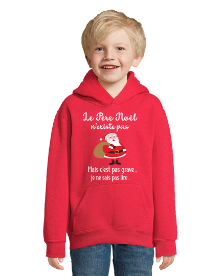 Sweat À Capuche Pour Enfant Le Pere Noel n existe pas Tshirt enfant