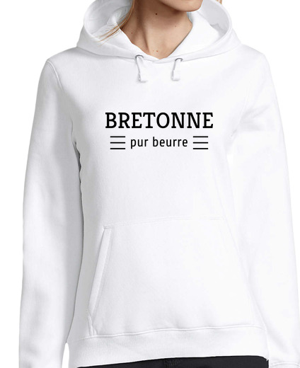 Sweat-shirt À Capuche Pour Femme Bretonne Pur Beurre / Bretagne / Breton