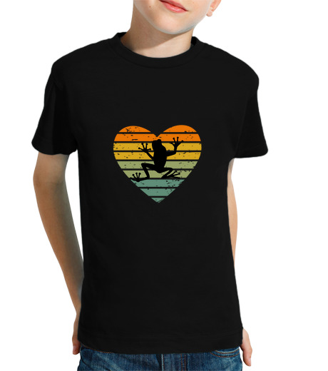 Tee Shirt Pour Enfant Manche Courte i love les grenouilles les crapauds lov