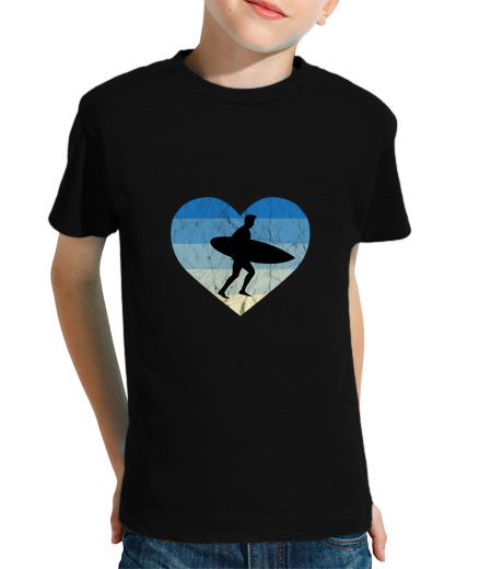 Tee Shirt Pour Enfant Manche Courte i love le surf les sports nautiques le