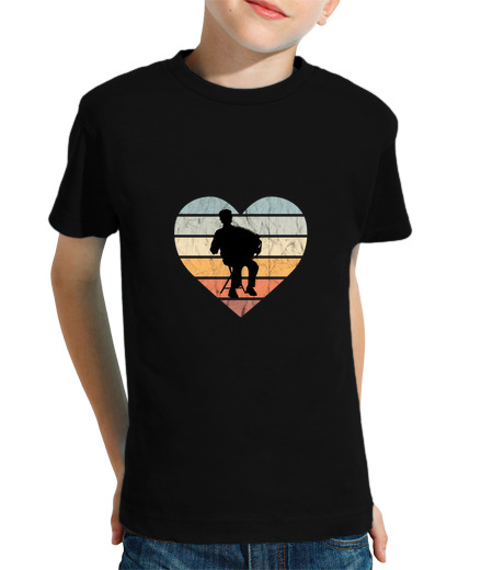 Tee Shirt Pour Enfant Manche Courte i love l39accordéon et l39harmonica