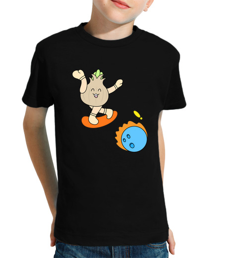 Tee Shirt Pour Enfant Manche Courte jeu de quilles amusant avec des oignons