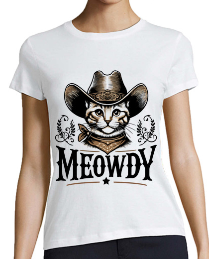 Image of Meowdy Funny Cat Cowboy Vintage Western