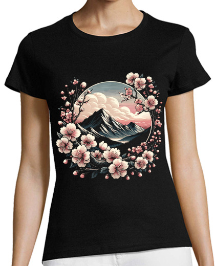 Image of Japanese Cherry Blossom Mount Fuji Art