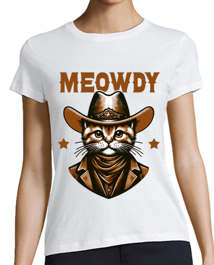 Image of Meowdy Funny Cat Cowboy Western Vintage
