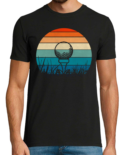 Image of Vintage Retro Sunset Golf Dad Golfer