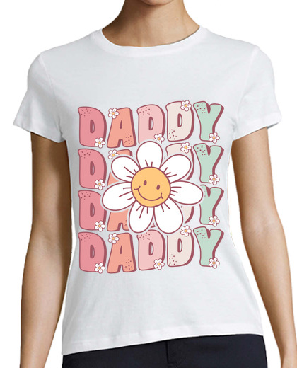 Image of Cute Groovy Daddy Retro Daisy Flower