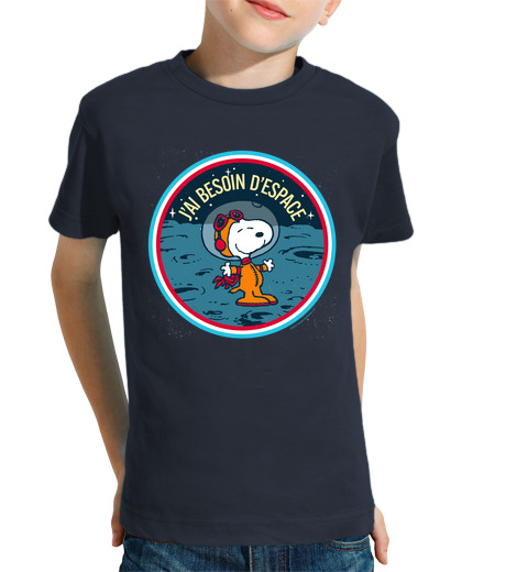 Tee Shirt Pour Enfant Manche Courte Snoopy Jai Besoin despace