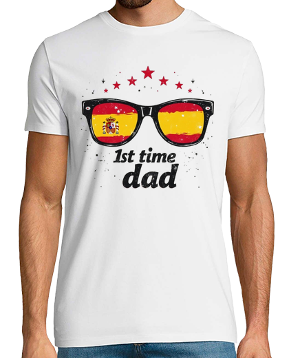 Image of 1st First Time Dad Gift Spanish Flag