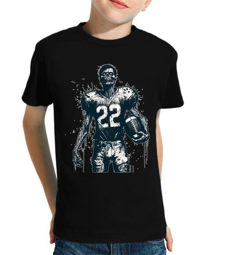 Tee Shirt Pour Enfant Manche Courte football américain zombie d39Halloween