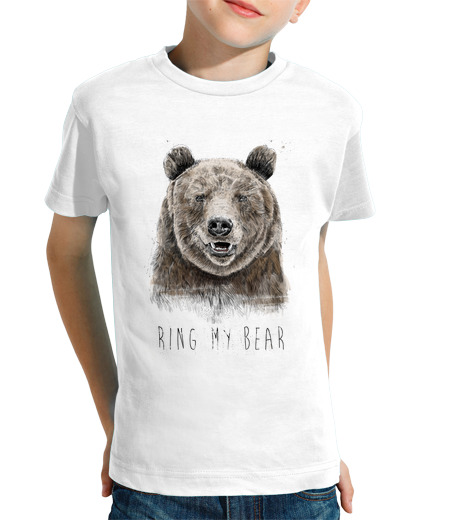 Tee Shirt Pour Enfant Manche Courte sonner mon ours