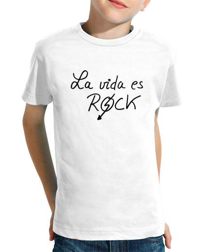 Tee Shirt Pour Enfant Manche Courte La vie est la roche