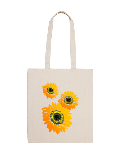Image of tote bag sunflowers floral composition