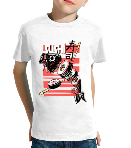 Tee Shirt Pour Enfant Manche Courte love des sushis