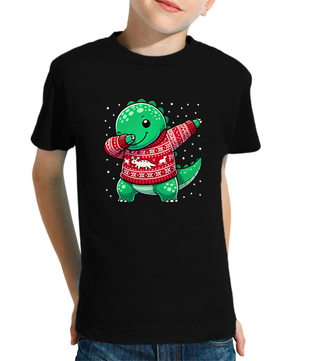 Tee Shirt Pour Enfant Manche Courte Noël love les dinosaures c39est drôle l