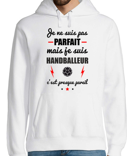 Sweat-shirt À Capuche Pour Homme Pas parfait mais handballeur