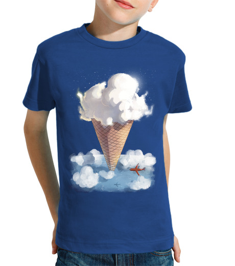 Tee Shirt Pour Enfant Manche Courte nuage savoureux