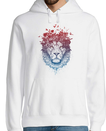 Sweat-shirt À Capuche Pour Homme lion floral iii