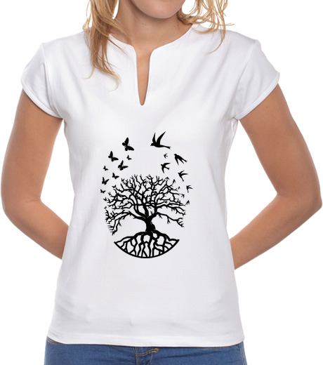 Image of t shirt tree life woman mao wisdom harmony fc