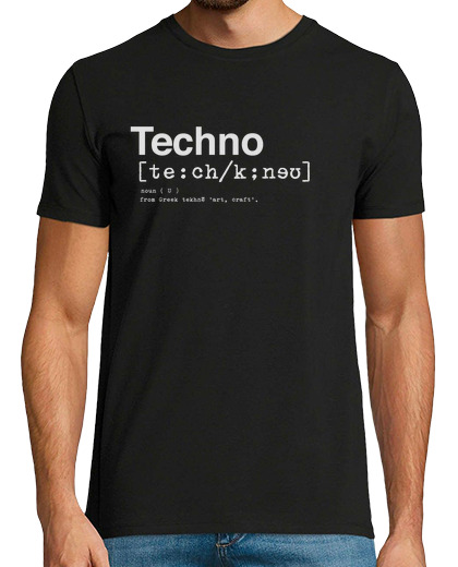 Image of techno dictionary man, short manga , black, extra quality