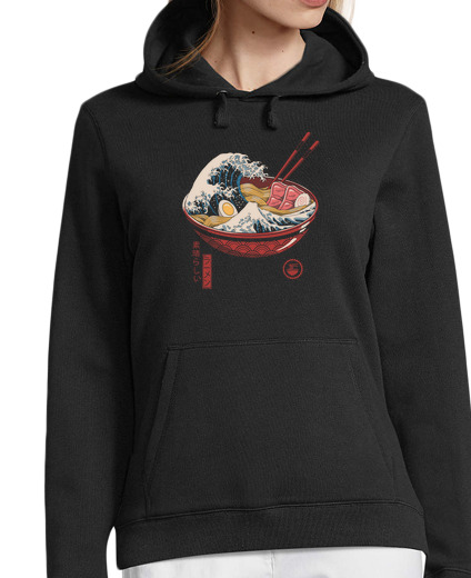 Sweat-shirt À Capuche Pour Femme grande vague de ramen