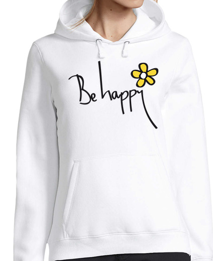 Sweat-shirt À Capuche Pour Femme être heureux