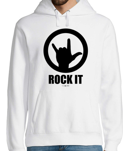 Sweat-shirt À Capuche Pour Homme rock it noir