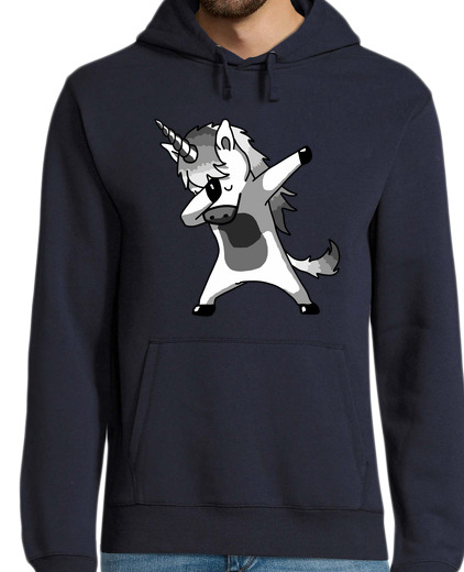 Sweat-shirt À Capuche Pour Homme licorne noire kawaii