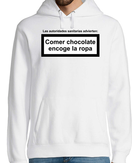 Sweat-shirt À Capuche Pour Homme manger du chocolat rétrécit les vêtemen