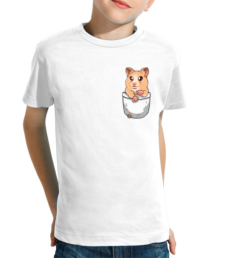 Tee Shirt Pour Enfant Manche Courte poche hamster mignon animal - chemise d'enfants