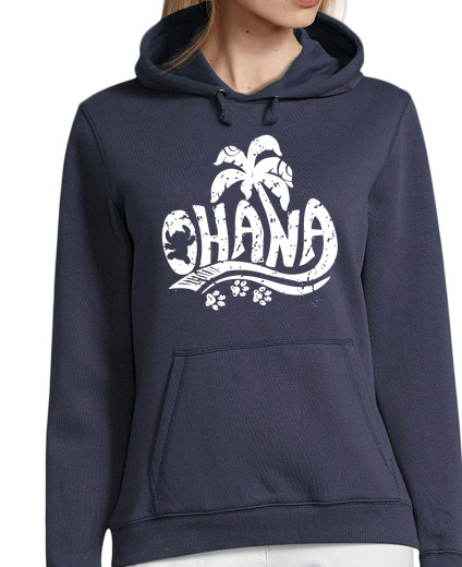 Sweat-shirt À Capuche Pour Femme ohana (blanc)