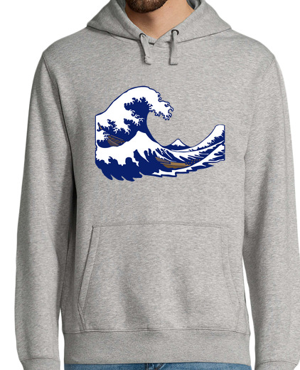 Sweat-shirt À Capuche Pour Homme hokusai estampe fuji vague wave