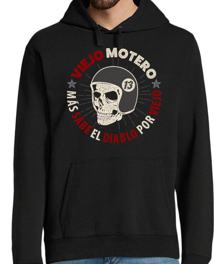 Sweat-shirt À Capuche Pour Homme vieux motard