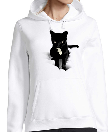 Sweat-shirt À Capuche Pour Femme chat