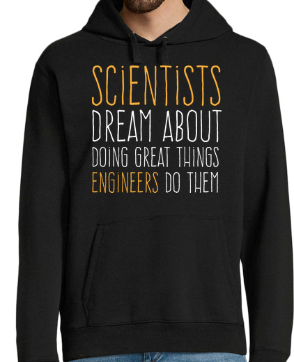 Sweat-shirt À Capuche Pour Homme scientifiques vs ingénieurs