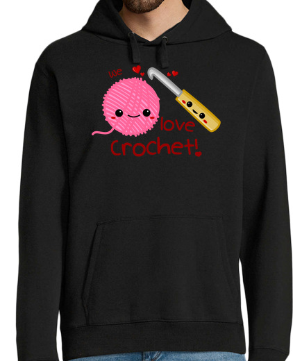 Sweat-shirt À Capuche Pour Homme nous aimons le crochet!